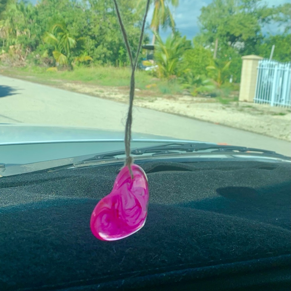 Heart Mirror Charm : Fuchsia - Picture 2 of 2